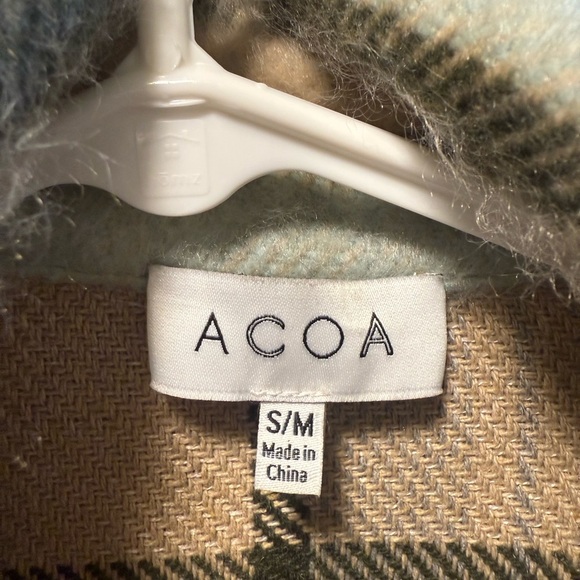 Plaid Tan and Gray Women's Jacket - Picture 2 of 7